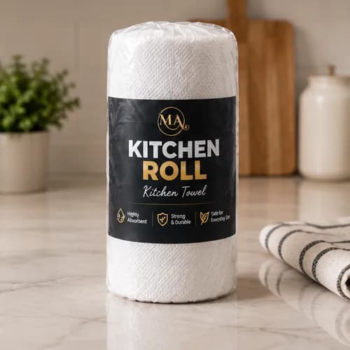 MA Soft Premium Kitchen Towel Rolls – (Pack Of 12) – Highly Absorbent & Durable