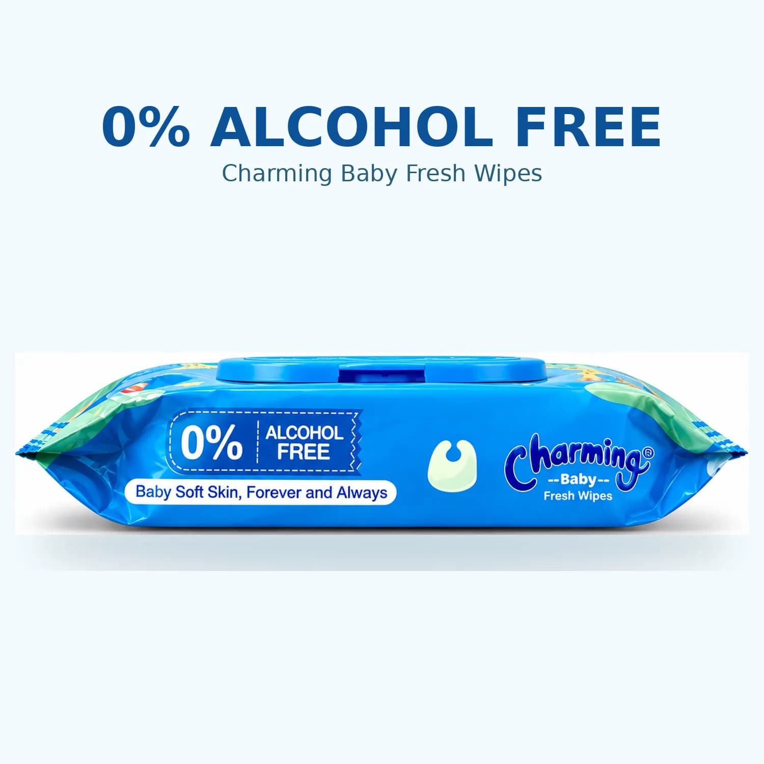 Charming Baby Fresh Wipes – Blue | Pack of 6 | Alcohol-Free Baby Wipes