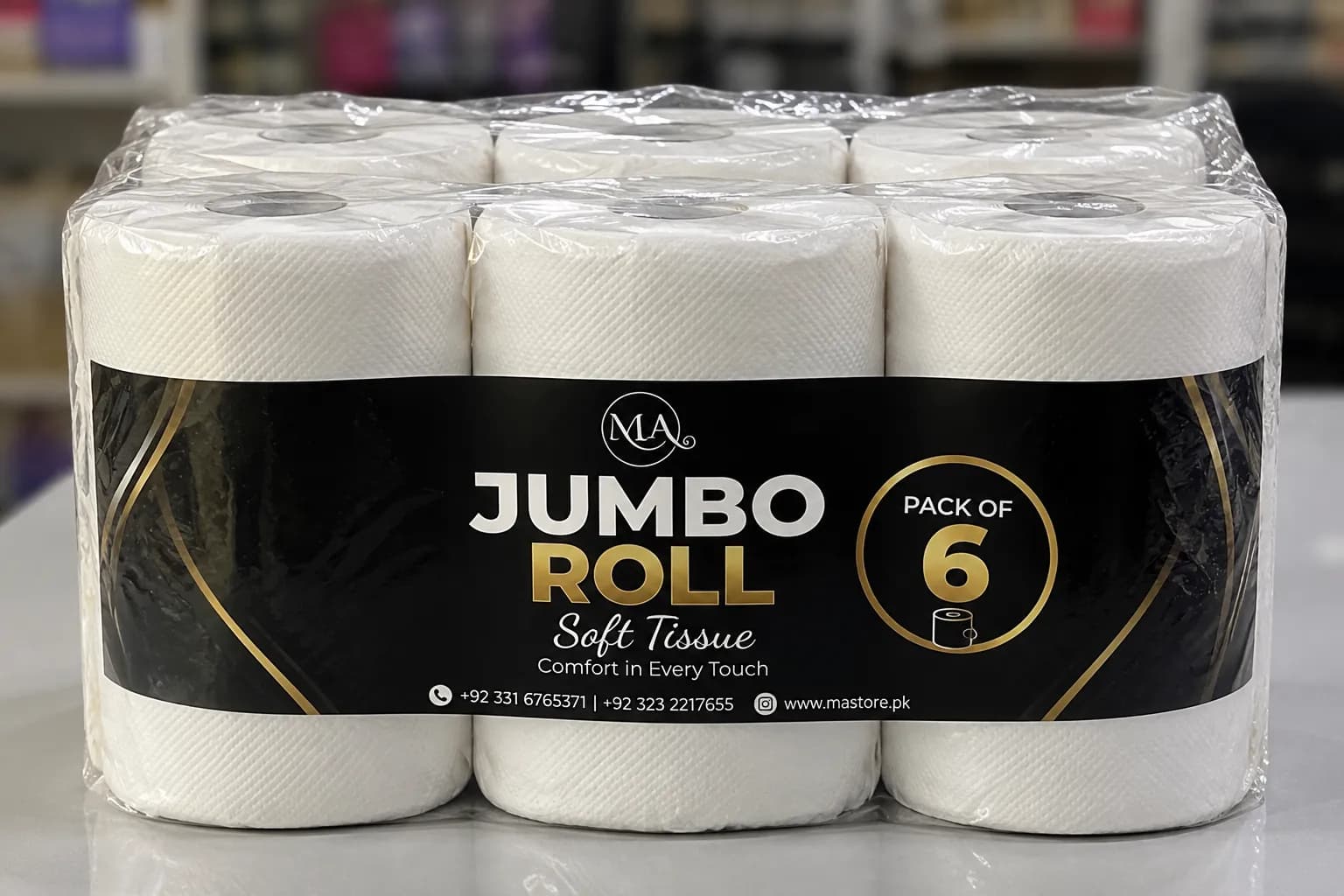 MA Soft Jumbo Tissue Roll – Pack of 6