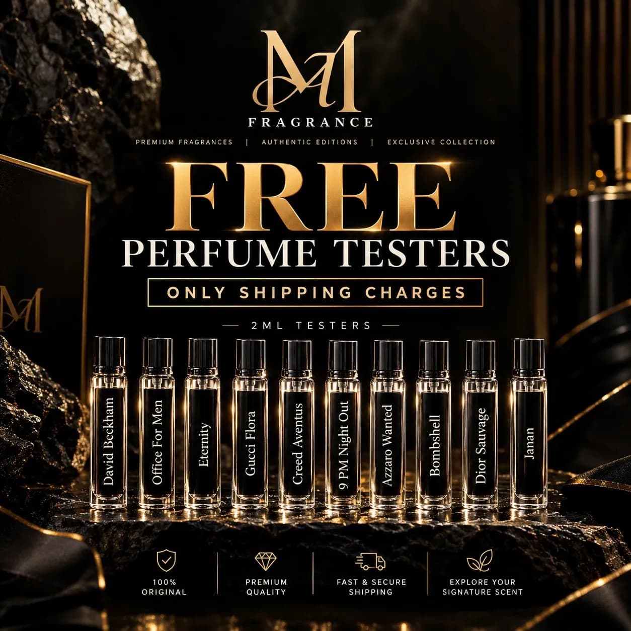 MA Fragrance 2ml Tester Discovery Set (Pack OF 10) – Try Before You Buy!