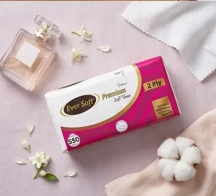 Ever Soft Premium Perfumed Soft Tissue 2 Ply – Pink Pack of 6 | 550 Each