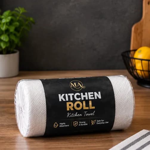 MA Soft Premium Kitchen Towel Rolls – (Pack Of 12) – Highly Absorbent & Durable