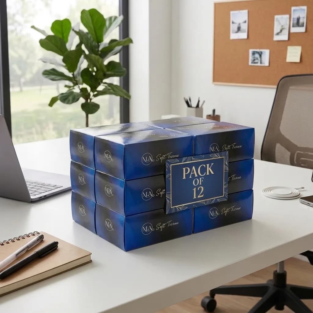 MA Soft Pop Up Facial Tissues (Imported) - Pack of 12 (150 Pcs, 2-Ply)